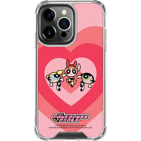 Cartoon Network Powerpuff Girls Hearts iPhone 14 Pro Clear Case